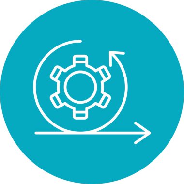 Tekrarlama. Web simgesi basit illüstrasyon