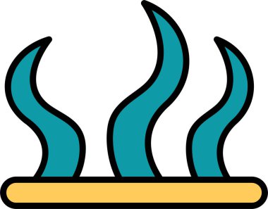 yosun simgesi vektör illüstrasyonu 