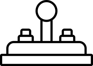 Oyun Denetleyici vektör düz simgesi. Oyun çubuğu