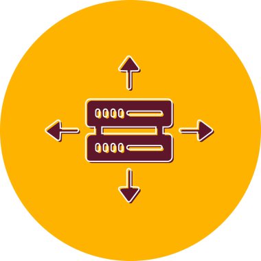 Kullanıcı verilerini soyut bir şekilde temsil eden bir simgenin vektör tasarımı.