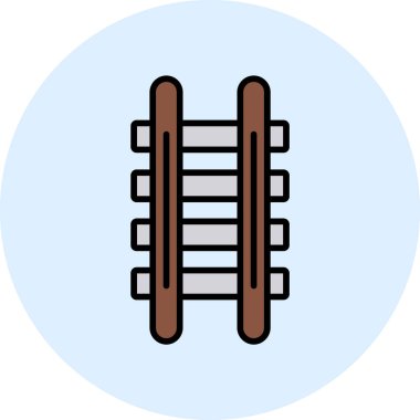 Demiryolu simgesi vektör illüstrasyonu