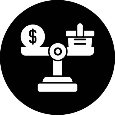 Denge. Web simgesi basit illüstrasyon