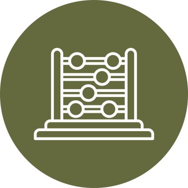 Abaküs. Web simgesi basit illüstrasyon 