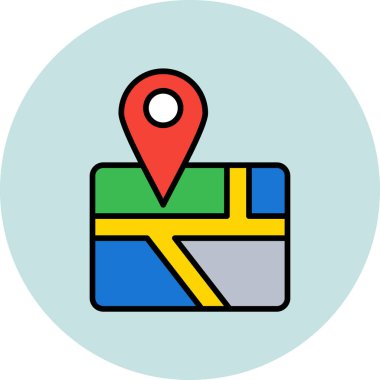 harita pin ikonu vektör illüstrasyonu 