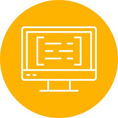 bilgisayar kodlama simgesi, vektör illüstrasyonu