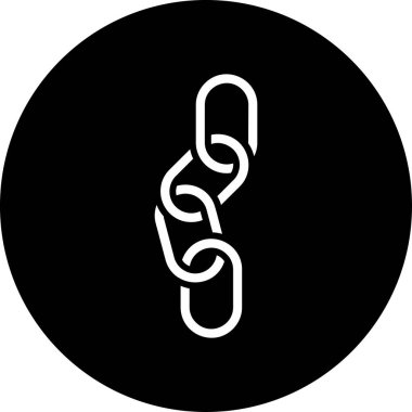 Zincir. Web simgesi basit illüstrasyon