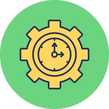 Zaman yönetimi simgesi vektör illüstrasyonu