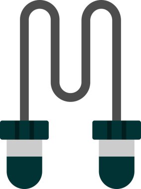 İp sporu ikonunu atlıyorum. Vektör illüstrasyonu