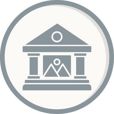 Müze. Web simgesi basit tasarım