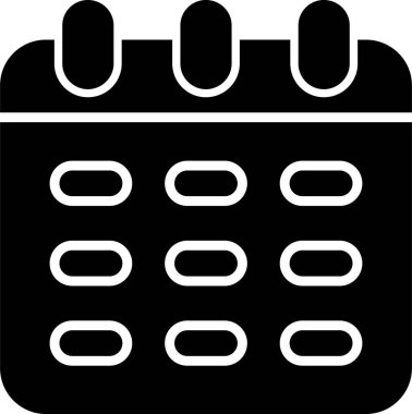 Takvim simgesi vektör illüstrasyonu