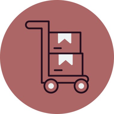 Trolley Web basit illüstrasyon simgesi