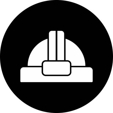 Modern miğfer soyut bir vektör simgesi olarak canlı renklerle gösterilmiştir.