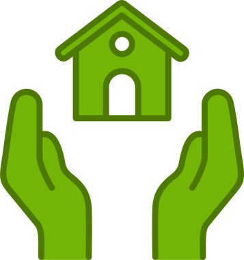 Gayrimenkul. Web simgesi basit illüstrasyon