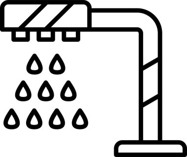 Duş. Web simgesi vektör illüstrasyonu