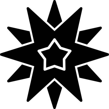 Yıldız simgesinin vektör illüstrasyonu 