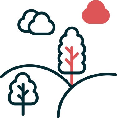 Çevresel ekoloji ikonu vektör illüstrasyonu 