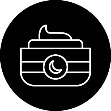 Gece Yüzü Kremi web simgesi, basit vektör illüstrasyonu