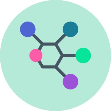 Molekül web simgesi vektör illüstrasyonu