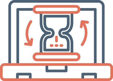 dizüstü bilgisayar simgesi, vektör illüstrasyonu basit tasarım