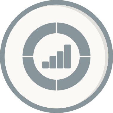 İş yassı vektör simgesi. grafik ve finans şeması.