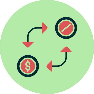 Değiş tokuş Web simgesi basit illüstrasyon