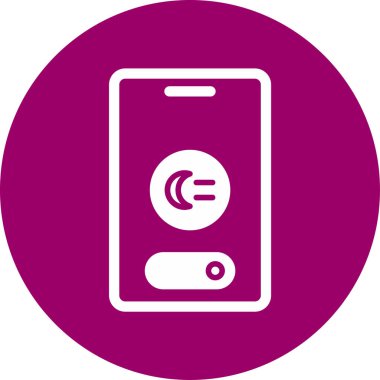 Gece modu. Web simgesi basit illüstrasyon