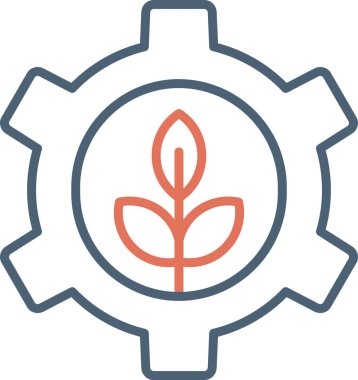 Bitki dişlide kalır. Web simgesi basit illüstrasyon 