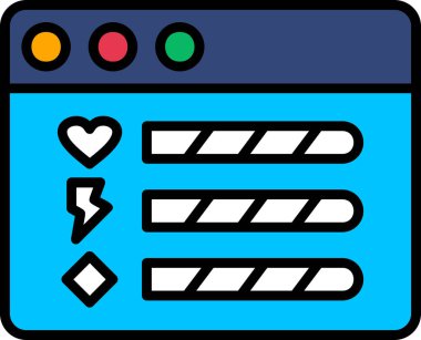 Tarayıcı. Web simgesi basit illüstrasyon