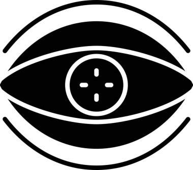 Biyonik Kontak Lens Web simgesi, vektör illüstrasyonu