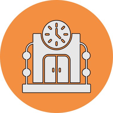 Zaman Makinesi ikon vektör çizimi