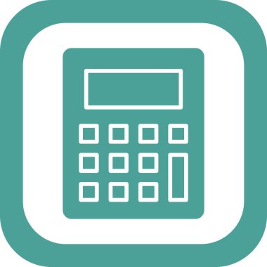 Calculator icon, vector illustration simple design