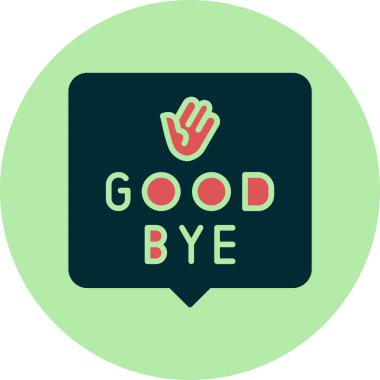 Güle güle web simgesi vektör illüstrasyonu