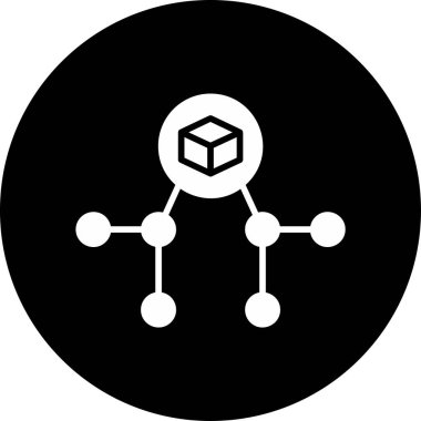 Merkezi olmayan modern simgenin vektör illüstrasyonu