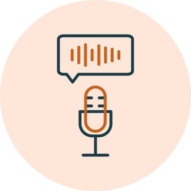 Mikrofon. Web simgesi basit illüstrasyon 