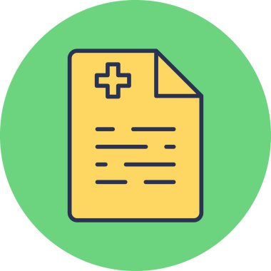 Sağlık Sigortası pano simgesi, vektör illüstrasyonu