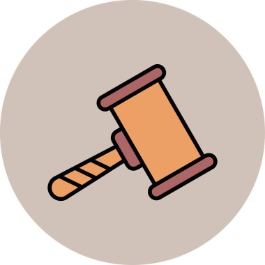 Hukuk. Web simgesi basit illüstrasyon