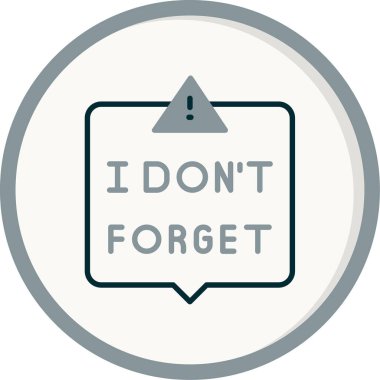 Etiketi unutma. vektör illüstrasyonu