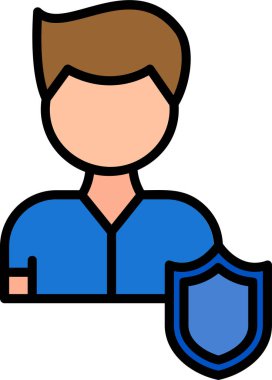 Man avatar simgesi, vektör illüstrasyonu 