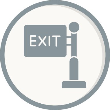 Çıkış işareti. Web simgesi basit illüstrasyon 