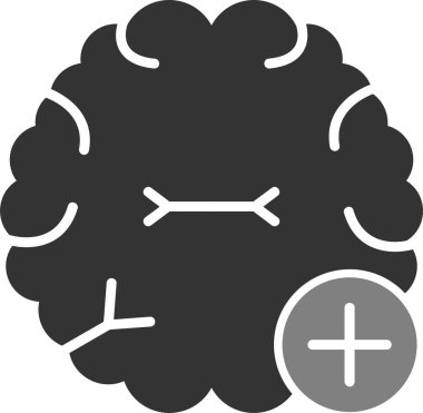 beyin ikonu vektör illüstrasyonu