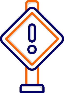 Dikkat, ünlem işareti simgesi, vektör tasarımı