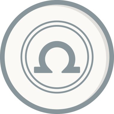 Omega. Web simgesi basit illüstrasyon