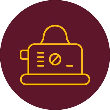 ekmek kızartma makinesi web simgesi, vektör çizim