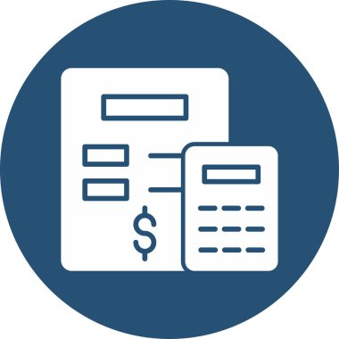 Muhasebeci web simgesi, basit vektör illüstrasyonu