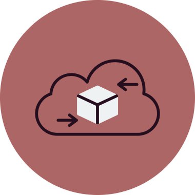 Kullanıcı verilerini soyut bir şekilde temsil eden bir simgenin vektör tasarımı.