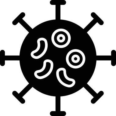 Basit Bakteri illüstrasyonunun vektör simgesi