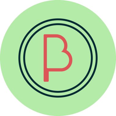 Beta harf simgesi, vektör illüstrasyonu