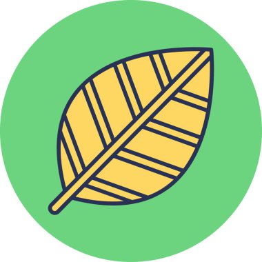 Yaprak simgesinin soyut renk vektörü çizimi