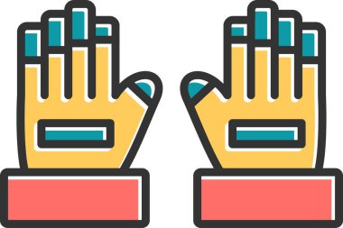 Eldiven. Web simgesi basit illüstrasyon 