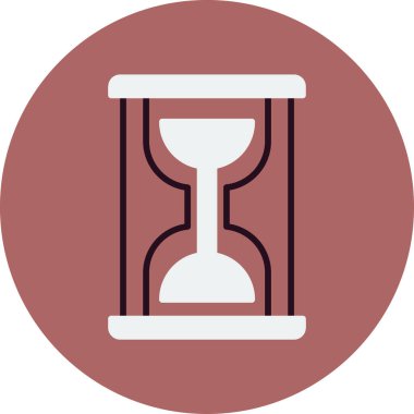 Kum saati simgesi, vektör illüstrasyonu 